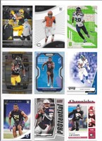 (9) Assorted Football Rookie Cards
