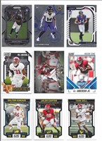 (9) Assorted Football Rookie Cards