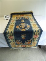 Blue Rug w/ Fringe 54" L x 28" w