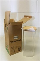 Never used Tupperware: Glass Jar with Bamboo lid,