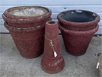 Large Outdoor Planters and Stand