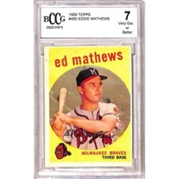 1959 Topps Eddie Mathews Bccg 7