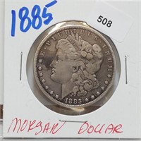 1885 90% Silver Morgan $1 Dollar