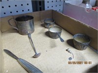 Box Lot of Various Silverplate Items