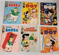 (6) 1950s/60s Little Dot & Little Lotta Comics