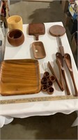 Wooden handcrafted dish ware.