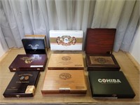 Cigar Box Lot of Nine Boxes