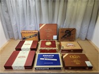 Cigar Box Lot of Nine Cigar Boxes