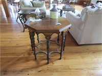 Wooden Octagon Table 29 x 29 x 29" Contents NOT