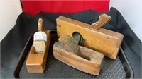 Antique wooden planes, lot of three, largest is 9