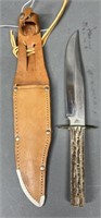 German Stag Handle Bowie Knife