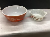 Pyrex Mixing Bowl, & Casserole Dish