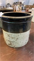 Vintage crock - 7 inches h.- ** some cracking **