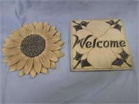 11" Square Welcome Stepping Stone & Sunflower