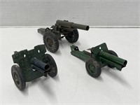 3 Metal Military Artillery - 2x Made in German