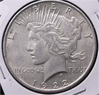 1922 PEACE DOLLAR XF