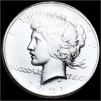 1921 Silver Peace Dollar NEARLY UNCIRCULATED