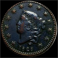 1828 Coronet Head Large Cent ABOUT UNCIRCULATED