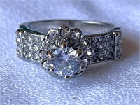 Beautiful White Sapphire Engagement Ring