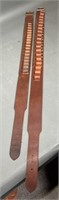 2 - Hunter Brown Leather 12ga Cartrige Belts
