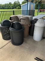 APPROX. 10 ASST'D. COMMERCIAL TYPE TRASH CANS