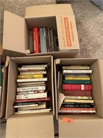 3 BOXES OF COOKBOOKS / RELATED
