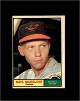 1961 Topps #182 Dave Nicholson EX to EX-MT+