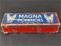 Vintage Box of Magna Wooden Dominoes