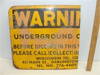 Partial Underground Warning Sign