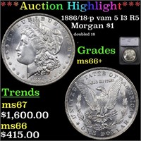 *Highlight* 1886/18-p vam 5 I3 R5 Morgan $1 Graded