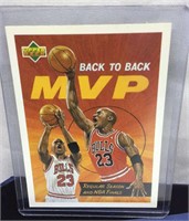 OF) MICHAEL JORDAN MINT CARD, BACK TO BACK MVP