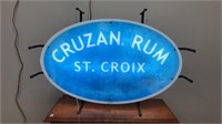 Lighted Cruzan rum sign