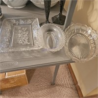 Crystal plates and bowls