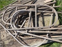 Pile of Wooden Hoops (for Marking garden rows)