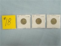1917, 1917s, 1917D Buffalo Nickels