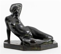 Raphael Schwartz Reclining Nude Bronze Sculpture