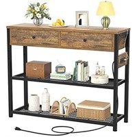 Entryway Table with Outlets and USB Ports