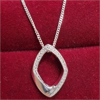 $120 Silver CZ Necklace