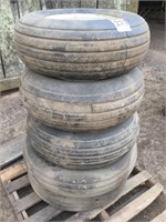 Pallet of (5) Assorted Size Implement Tires
