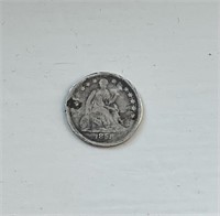 1858 Seated Liberty Dime