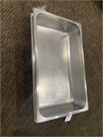 2 large stainless stele insert pans