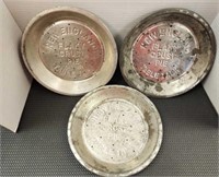 Lot of 3 Vintage Pie Tins Table Talk New England