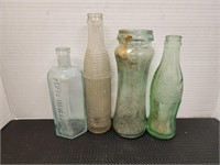 4 Vintage bottles