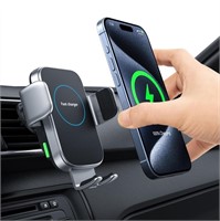 Wireless Car Charger, 15W Auto-Clamping Charger Mo