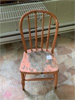 Rustic spindle back chair
