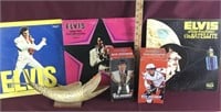 Elvis Records, Bobble Heads And Vintage Figurine