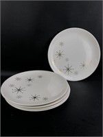 Vtg Gold Starburst Ceramic Plates