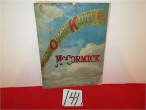 1907 MC CORMICK HARVESTING MACHINES SALES BOOK,