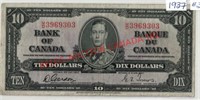CANADIAN 1937 TEN DOLLAR BILL