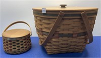 Longaberger Baskets  , 11.5 h x 16.5” w , 5” x 8”